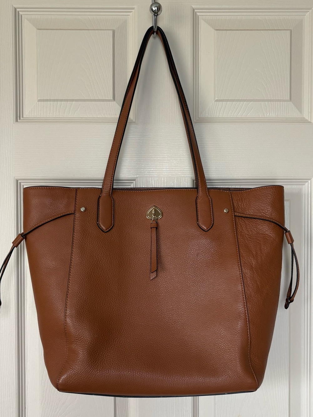 Kate Spade Marti Large Tote in Pebbled Leather Warm Gingerbread